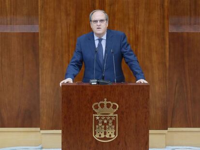 Angel Gabilondo (PSOE) en el debate del estado de la regi&oacute;n en la Asamblea de Madrid.