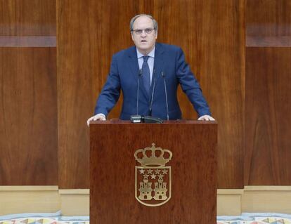 Angel Gabilondo (PSOE) en el debate del estado de la regi&oacute;n en la Asamblea de Madrid.