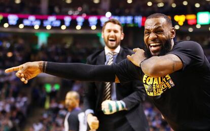 LeBron James, en un Cleveland-Boston.