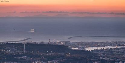 Imagen de la Serra de Tramuntana desde Barcelona.