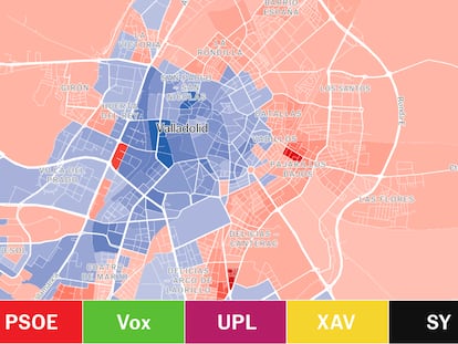 Los resultados de las elecciones en Castilla y León, calle a calle