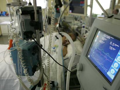 Unidad de cuidados intensivos (UCI) del hospital Gregorio Marañón de Madrid.
