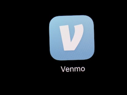 The Venmo app is displayed on an iPad on March 20, 2018, in Baltimore.