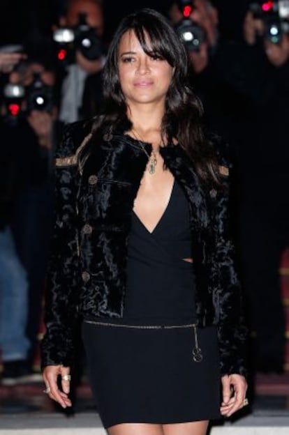 Michelle Rodríguez, en la semana de la moda de París.