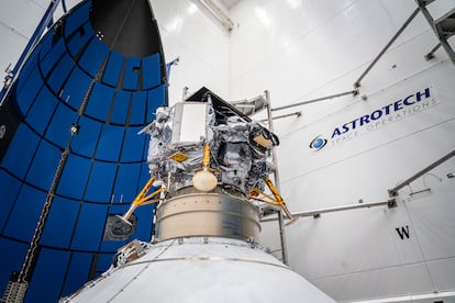 The payload inside the Vulcan rocket in an image provided by United Launch Alliance.