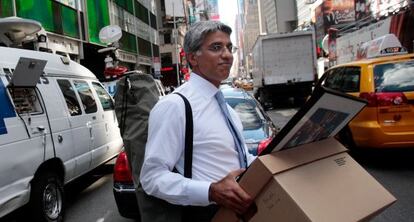 La imagen de los empleados de Lehman Brothers dejando la sede neoyorquina tras su quiebra en 2008 es uno de los símbolos de la Gran Recesión.