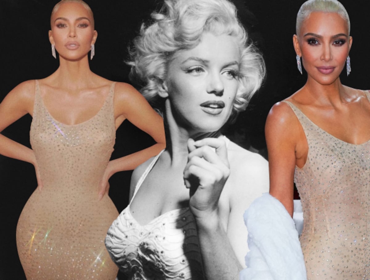 kim kardashian fitting into marilyn monroe dress Kim Kardashian lost 16 lbs for Marilyn Monroe dress at Met Gala