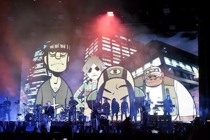 Concierto de Gorillaz en Las Vegas en 2017.