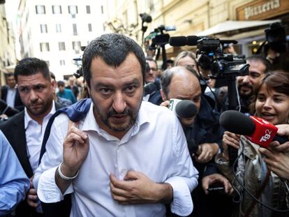 Matteo Salvini, líder de La Liga, este miércoles en Roma.