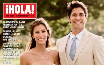 Ana Boyer y Fernando Verdasco en la portada de &#039;&iexcl;Hola!&#039; sobre su boda en el Caribe.