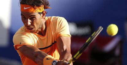 Nadal, durante un partido en Barcelona.