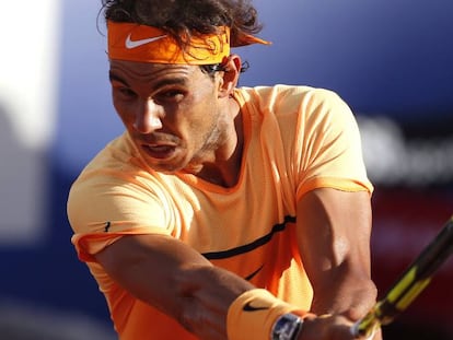 Nadal, durante un partido en Barcelona.