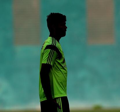 Diego Costa durante el entrenamiento