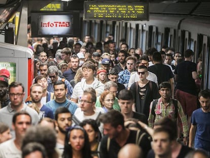 El metro, durant una vaga, en una imatge d&#039;arxiu.