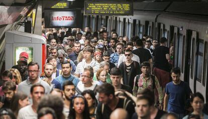 El metro, durant una vaga, en una imatge d&#039;arxiu.