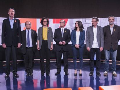 Els candidats dels partits catalans al debat de TV3.