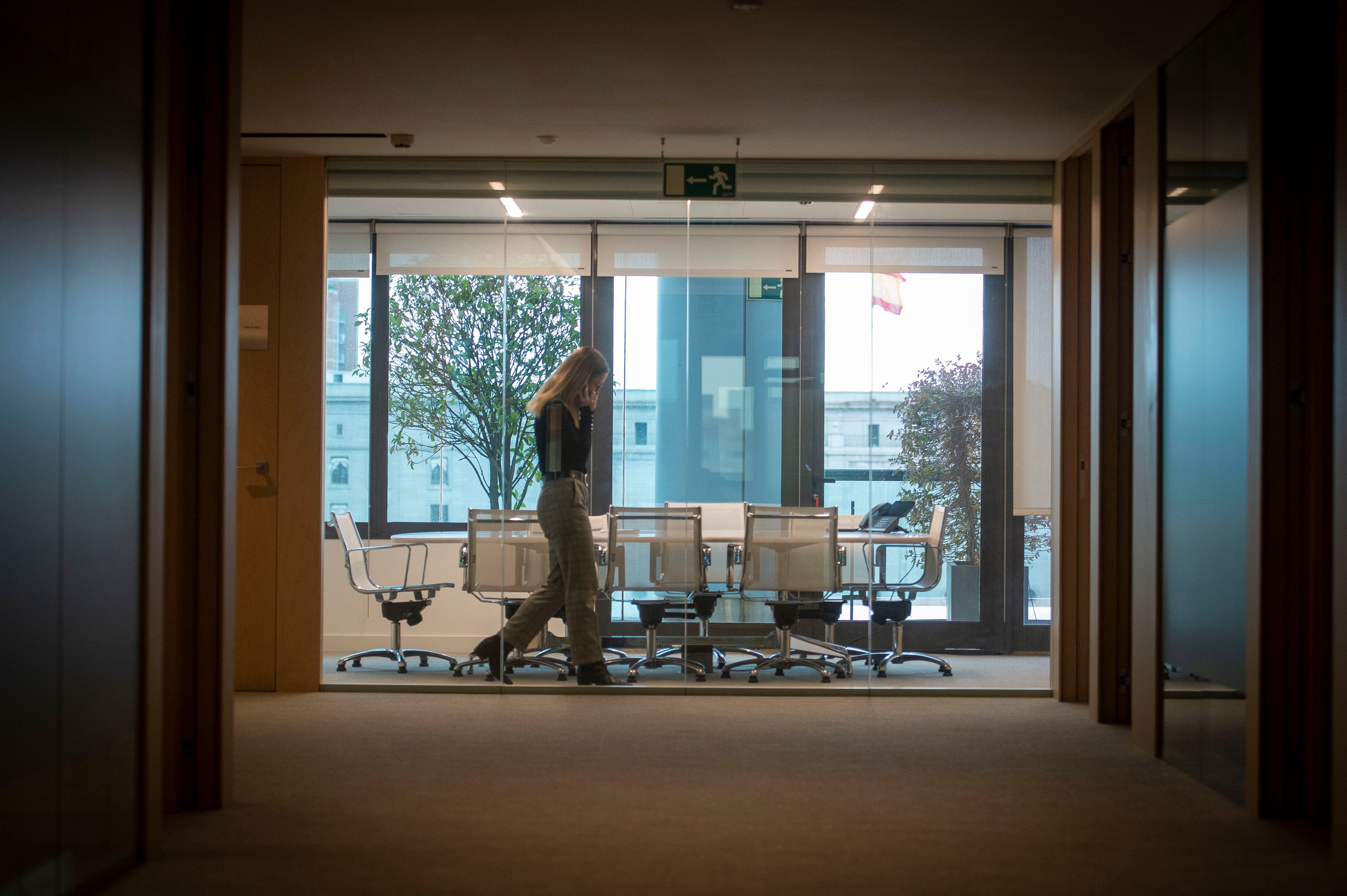 Interior de la oficina de la banca privada A&G, en el Paseo de la Castellana.