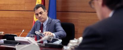 El presidente del Gobierno, Pedro Sánchez, preside el Consejo de Minsitros, en una imagen de archivo.