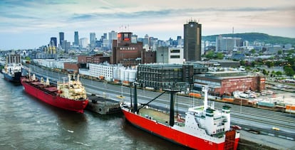 Imagen del puerto de Montreal.
