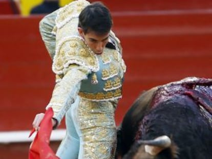 Saúl Jiménez Fortes en la plaza de Valencia la pasada feria de Fallas.