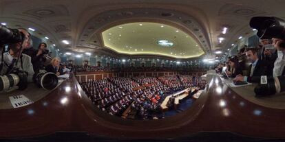 El Congreso de EE UU durante el discurso del estado de la Unión.