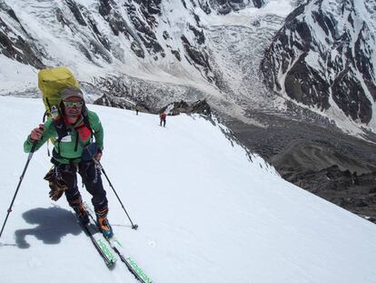 Ferr&aacute;n Latorre, durante su expedici&oacute;n al Nanga Parbat