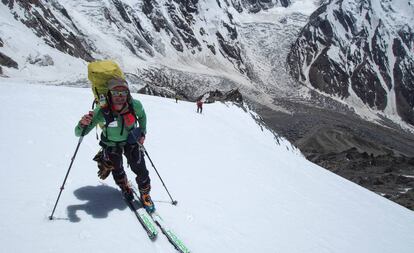 Ferr&aacute;n Latorre, durante su expedici&oacute;n al Nanga Parbat