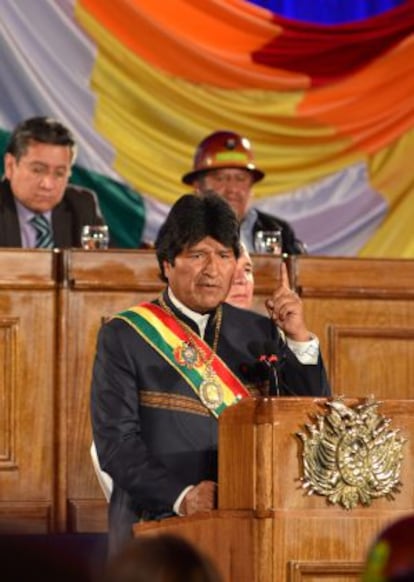 Evo Morales, durante un discurso en Cochabamba.