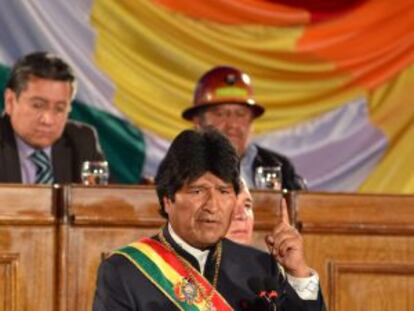 Evo Morales, durante un discurso en Cochabamba.