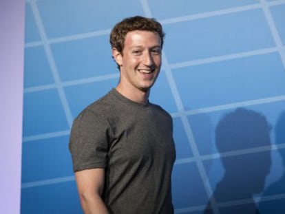 Zuckerberg, el lunes, en su intervenci&oacute;n en el Mobile World Congress.