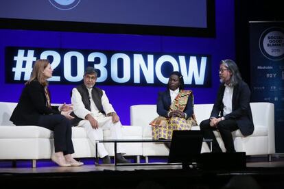 Mesa sobre el futuro de la educación global.