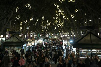 Ja és Nadal a la Rambla de Barcelona.