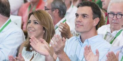 Pedro Sánchez y Susana Díaz, hace dos semanas en Sevilla.