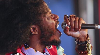 El poderoso Jesse Boykins III ayer en el Sónar.