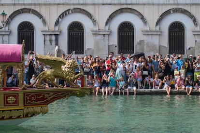 Asistentes a la regata del Gran Canal el pasado 2 de septiembre.