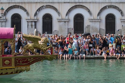 Asistentes a la regata del Gran Canal el pasado 2 de septiembre. 