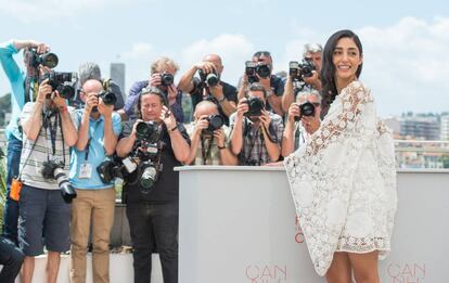 Golshifteh Farahani presenta 'Paterson' en Cannes.