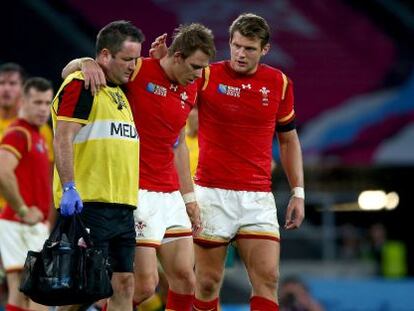 Liam Williams se reitira lesionado en el Gales-Australia.