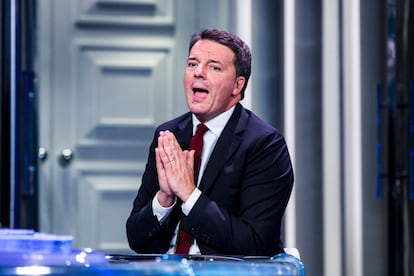 Matteo Renzi, este miércoles en Roma, en un programa televisivo.