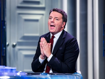 Matteo Renzi, este miércoles en Roma, en un programa televisivo.