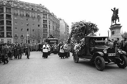 Entierro de Gregorio Marañón en marzo de1960 .