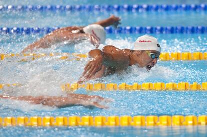 Chad le Clos durante la final de los 200 mariposa, en la que se ha colgado la medalla de oro tras una actuación imponente.