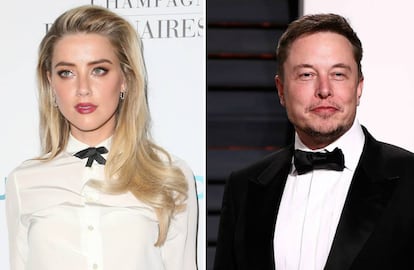 Amber Heard y Elon Musk. 