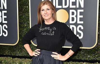 La actriz Connie Britton en los Globos de Oro 2018.