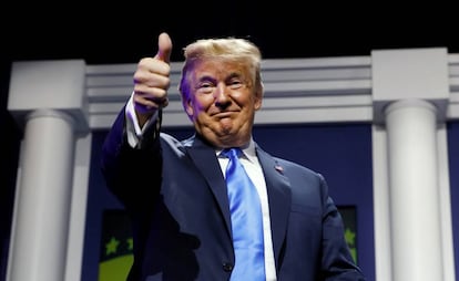 El presidente Donald Trump durante un encuentro de republicanos en Las Vegas.