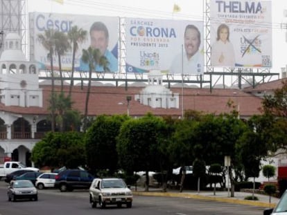 Propaganda política en Ensenada (Baja California).