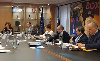 La Comisión Directiva del CSD durante su reunión de este martes. 