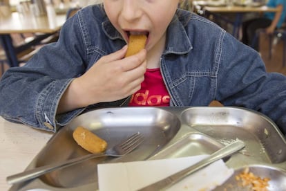 Un comedor escolar en Barcelona.