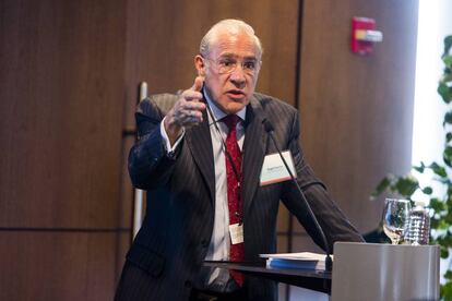 Ángel Gurría, secretario general de la OCDE, en el foro de EL PAÍS