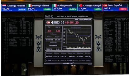 Patio de operaciones de la Bolsa de Madrid, integrada en BME